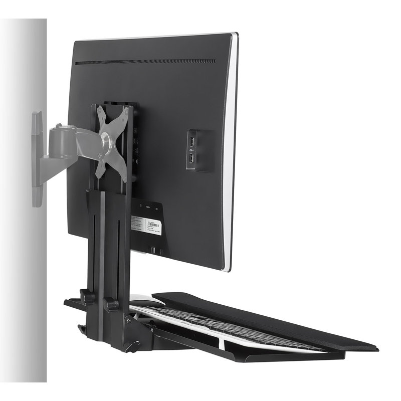 Mount it Monitor Wall Mount Standing Height Adjustable Universal